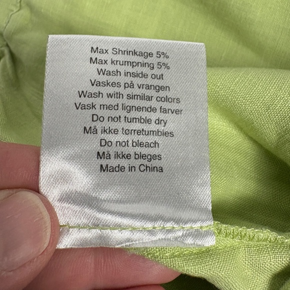 HOSBJERG | Babette Sarah Shorts Linen Belted A-Line High Waisted Pistachio Sage - Picture 12 of 15